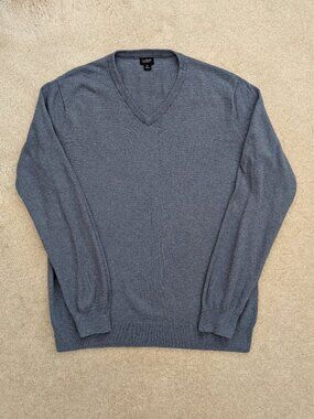 J.Crew cotton-cashmere blend blue sweater small